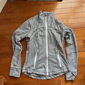 Gray and white stripe Lululemon Define jacket | Size 6